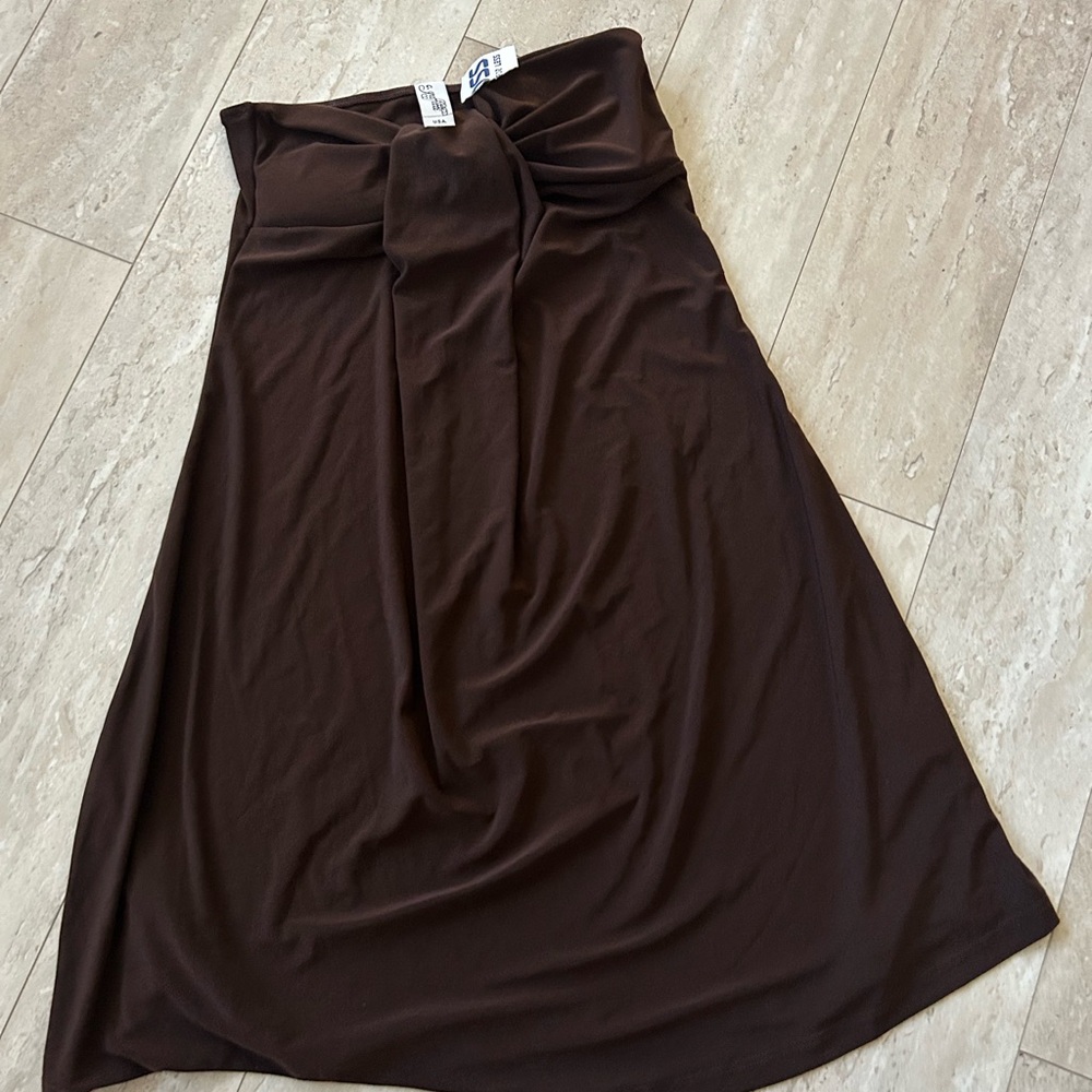 BNWT Brown Strapless Dress